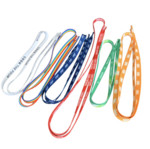 Coloured shoelace with plastic endings