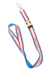 Lanyard with metal-plastic connector
